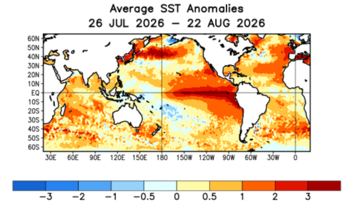 Anomalías térmicas en el Pacífico tropical